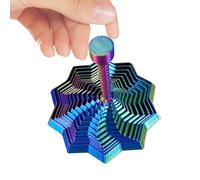 Stars Fidget - Flexible Moving Spiral Shapes, Modern Handheld Sensory Plaything, Quiet Concentration Tool, Engaging Attention Builder Gadget, ADHD And Resource, Pocket Size ABS
