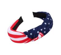 Stars Flag Theme Headband for Women Red White Blue Independence Day Hair Accessories Soft Star Decoration Stars Flag Headband by Julycostume
