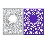 Stars Frame Metal Die Cuts Dies Stencil, Round Stars Frame Cutting Dies Cut Stencils DIY Scrapbooking Cards Photo Album Craft Decorative Embossing Paper Dies for Album Card Scrapbooking Making