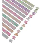 Stars Glitter Paper - Lucky Stars Strips Glow in The Dark | Foldable Strips for Crafts, Portable Folding Paper Strips Lucky Star Shape P