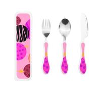 Stars Gourd-Handle Cutlery Set â€“ Elegant 3-Piece Knife, Fork & Spoon Trio with Premium Pp Plastic Handles & 430 Stainless Steel Heads â€“ Perfect for Christmas, Parties, Picnics & Gifting