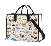 Stars Hollow Inspired Tote Bag TV Show Merch Dragonfly Inn Shopping Bag Lorelei Rory Fans Gift Lukes Diner Gift (Stars 1779 Tote2)