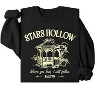 Stars Hollow Sweatshirt, Stars Hollow Where You Lead I Will Follow Sweatshirts, Stars Hollow 1779 Long Sleeve Shirt Black