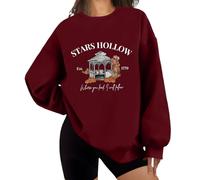 Stars Hollow Sweatshirt - Where You Lead I Will Follow, Claret