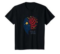 Stars in My Eyes, Stripes On My Mind T-Shirt, Kids, Black, 6 Years