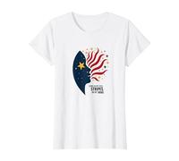 Stars in My Eyes, Stripes On My Mind T-Shirt, Women, White, XL