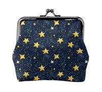 Stars In The Night Sky Print Coin Purse for Women, Kiss-lock Change Purse Wallets, Small PU Leather Coin Purses