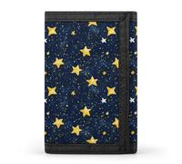 Stars In The Night Sky Print Wallet for Men, Small Men's Bifold Wallet, 8 Credit Card Holder Slim Minimalist Front Pocket