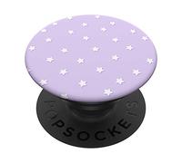 Stars Lavender Lilac Purple Pastel Aesthetic Kawaii Cute PopSockets Swappable PopGrip