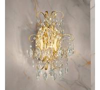 Stars of Light Fenoullet wall light, brass, height 37 cm