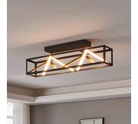 Stars of Light LED ceiling lamp, Penela, black/gold, 87 cm, CCT