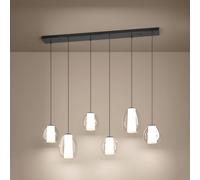 Stars of Light LED hanging light Menorca nickel 143cm 6-bulb CCT