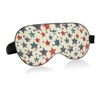 Stars of The American Flag Travel Essential Blackout Eye Covers with Elastic Adjustable Band Blackout Motel Eye mask for Travel Train