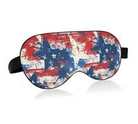 Stars of The American Flag Travel Essential Eye mask for Sleeping with Elastic Adjustable Band Blackout Reusable Sleeping Eye Cover Hotel