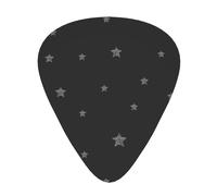 Stars On Black Background,12 Pcs Guitar Pick,3 Different Thickness Plectrums for Acoustic Guitar Bass Ukulele (0.46mm 0.96mm 0.71mm)