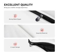 Stars On Black Background, Cosmetic Bag Corduroy Makeup Bag Portable Travel Toiletry Bag