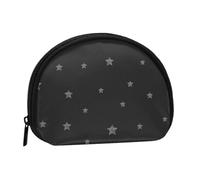 Stars On Black Background, Women's Storage Bag Shell Makeup Bag Small Coin Purse Shell Change Pouch