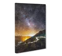 Stars Over Gran Canaria In Spain Canvas Print | Gallery Wrapped 30mm Frame Wall Art | 20x14 inches | Ready to Hang | Modern Space Picture | Living Room Bedroom Lounge Office