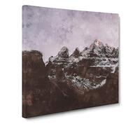 Stars Over the Dolomites in Italy Canvas Print | Gallery Wrapped 30mm Frame Wall Art | 14x14 inches | Ready to Hang | Modern Space Picture | Living Room Bedroom Lounge Office