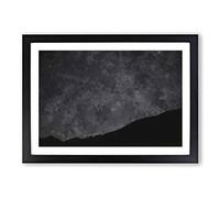 Stars Over The Lake District Painting Framed Print | A2 Black Framed Wall Art | Ready to Hang | Modern Space Picture | Living Room Bedroom Lounge Office