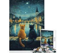 Stars Over The River Puzzles for Adults 1000 Piece Secret Santa Gifts Suitable for Couples Home Decoration Toys for 14+ Puzzle Game Offered size 38x52cm
