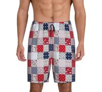 Stars Pattern Men'S Soft Sleep Shorts, Comfy Lounge Sleeping Shorts Pants Breathable Summer Sleepwear