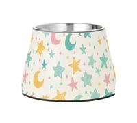 Stars Pets Water&Food Bowls Enhanced Stainless Steel Pets Water Bowls for Loving Pet Slow Down Eating