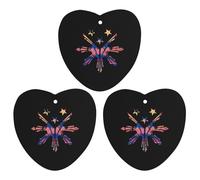 Stars Philippines Flag Funny Car Air Fresheners 3pcs Long Lasting Scent Automotive Hanging Scented Cards Tablets