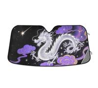 Stars Purple Shining Dragon car Windshield Sun Shade Foldable Reflective Windshield Block Protector de sol para carro