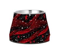 Stars Red 4th July Dogs Food Bowl Non Skid Stainless Steel Pets Basic Bowls for Loving Pet Comfort Feeding