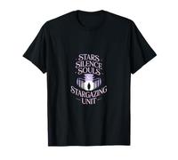 Stars Silence Souls Stargazing Unit Celestial Text T-Shirt