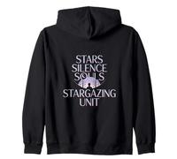 Stars Silence Souls Stargazing Unit Cosmic Zip Hoodie