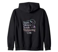 Stars Silence Souls Stargazing Unit Zip Hoodie