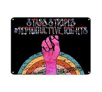 Stars Striper Metal Sign My Body My Choice Metal Tin Sign 10x14in Easy to Mount Rust-Proof Rustic Wall Sign Decor for Cafe Coffee Bars Pubs Man Cave