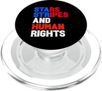 Stars Stripes AND HUMAN Rights Stars Stripes Equal Rights PopSockets PopGrip for MagSafe