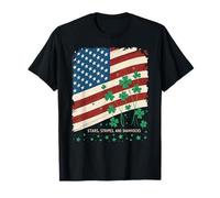 Stars Stripes and Shamrocks - Proud Irish American Flag T-Shirt