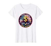 Stars, Stripes, and Side Hustle T-Shirt, Women, White, S