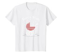 Stars, Stripes, and Stroller T-Shirt, Kids, White, 2 Years