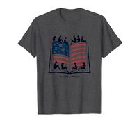 Stars, Stripes, and Study Group T-Shirt, Men, Dark Heather Grey, 6XL
