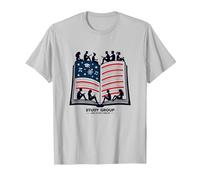 Stars, Stripes, and Study Group T-Shirt, Men, Silver, 3XL