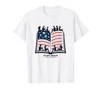 Stars, Stripes, and Study Group T-Shirt, Men, White, 6XL