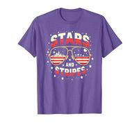 Stars, Stripes, and Sunglasses T-Shirt, Men, Purple Heather, 3XL