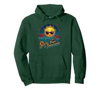 Stars, Stripes, And Sunscreen Pullover Hoodie, Adult Unisex, Forest Green, M