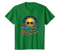 Stars, Stripes, and Sunscreen T-Shirt, Kids, Kelly Green, 2 Years