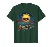 Stars, Stripes, and Sunscreen T-Shirt, Men, Forest Green, M