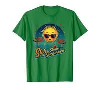 Stars, Stripes, and Sunscreen T-Shirt, Men, Kelly Green, L