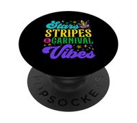 Stars Stripes Carnival Brazilian Carnival Vibes Brasil Party PopSockets Adhesive PopGrip