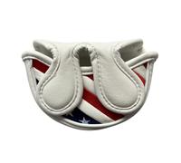 Stars & Stripes Patriotic Golf Half Mallet Putter Headcover, Center Shafted Mid Mallet Putter Head Cover Club Protective Case, Red White Blue Small Mallet Putter Headcover