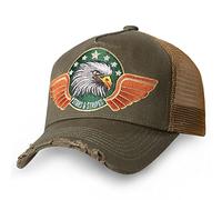STARS & STRIPES Trucker Cap Eagle - 2-Colour Western Cap with Embroidery & Destroyed Look, multicoloured, One Size
