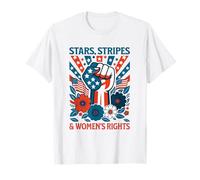 Stars Stripes women Rights 4th Of July Resist Refugee Rights T-Shirt